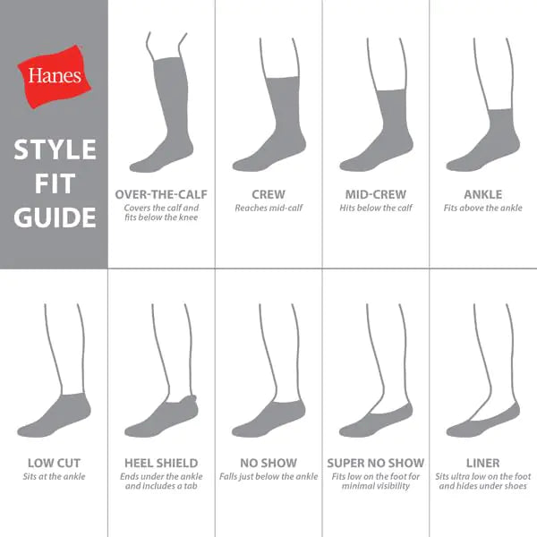 Hanes Men's Double Tough Crew Socks, 12-Pair Pack 12-14 White/ Grey Foot Bottom - 12 Pack