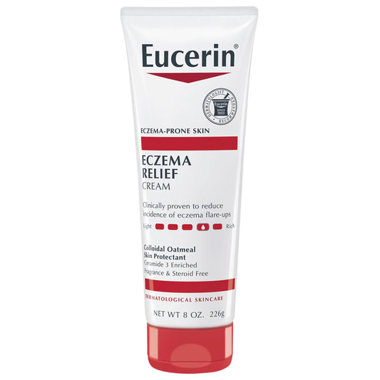 Eucerin Eczema Relief Cream, Full Body Lotion for Eczema-Prone Skin, Moisturizing Eczema Cream, Body Moisturizer, 8 oz. Tube 8 Ounce (Pack of 1)