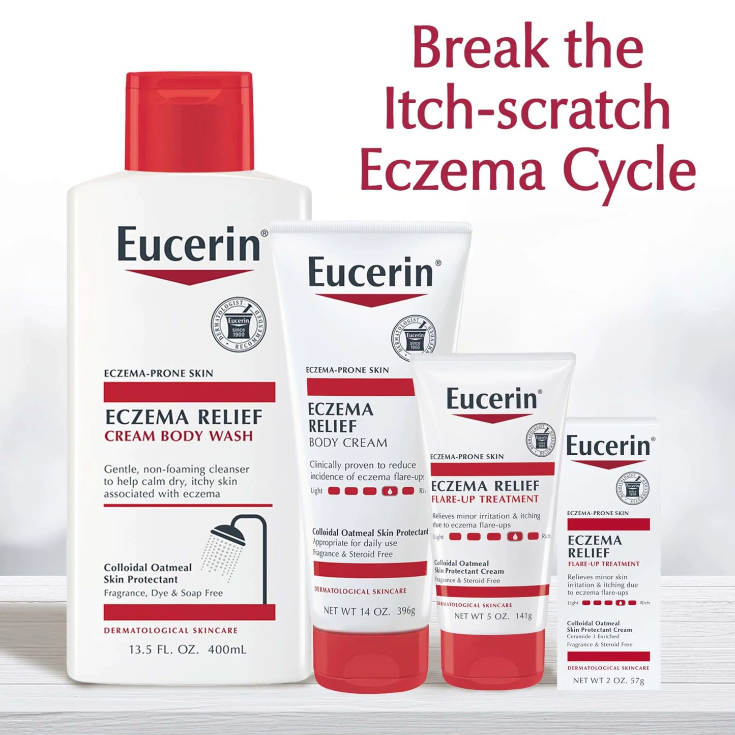 Eucerin Eczema Relief Cream, Full Body Lotion for Eczema-Prone Skin, Moisturizing Eczema Cream, Body Moisturizer, 8 oz. Tube 8 Ounce (Pack of 1)